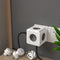 DesignNest PowerCube ReWirable DUO USB - reisstekker + 3x wereldstekkers + 1 meter IEC EU kabel FR - Wit/Grijs - 4 stopcontacten type E- wereld adapter
