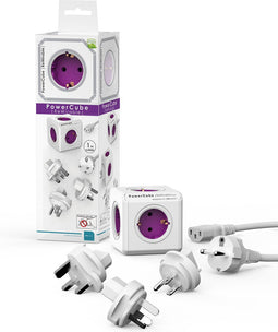 DesignNest PowerCube ReWirable Multifunctionele Reisstekker - 3x wereldstekker