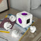 DesignNest PowerCube ReWirable - reisstekker - reis adapter - 4 stopcontacten Type E - 3x wereld reis plug + 1 IEC Cabel EU - Wit/Paars - wereld stekker