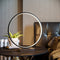 Designnest Round Table Lamp | HENG – Tafellamp - Bureaulamp – Nachtlamp – Rond - 35 cm – dimbaar - Zwart-Chroom