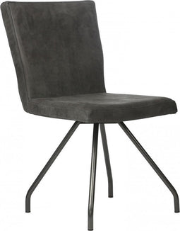 Designstoel vergaderstoel Emma 49CMx60CMx91CM (bdh) Chroom Donker blauw