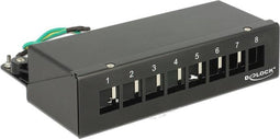 Desktop Patch Panel voor 8 Keystone modules / zwart