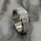 Despora - Anxiety Ring - (Glitter/Streep) - Stress Ring - Fidget Ring - Draaibare Ring - Spinning Ring - Spinner Ring - Zilverkleurig RVS - (18.25 mm / maat 57)