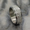 Despora - Anxiety Ring - (Glitter/Streep) - Stress Ring - Fidget Ring - Draaibare Ring - Spinning Ring - Spinner Ring - Zilverkleurig RVS - (19.75 mm / maat 62)