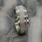 Despora - Anxiety Ring - (Glitter/Streep) - Stress Ring - Fidget Ring - Draaibare Ring - Spinning Ring - Spinner Ring - Zilverkleurig RVS - (16.50 mm / maat 52)