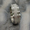 Despora - Anxiety Ring - (Glitter/Streep) - Stress Ring - Fidget Ring - Draaibare Ring - Spinning Ring - Spinner Ring - Zilverkleurig RVS - (22.00 mm / maat 69)