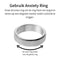 Despora - Anxiety Ring - (Glitter) - Stress Ring - Fidget Ring - Draaibare Ring - Spinning Ring - Spinner Ring - Zilver - (17.25 mm / maat 54)