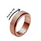 Despora - Anxiety Ring - (Glitter) - Stress Ring - Fidget Ring - Draaibare Ring - Spinning Ring - Spinner Ring - Rose Goudkleurig RVS - (20.50 mm / maat 64)
