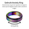 Despora - Anxiety Ring - (Glitter) - Stress Ring - Fidget Ring - Draaibare Ring - Spinning Ring - Spinner Ring - Regenboogkleurig RVS - (19.00 mm / maat 60)