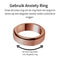 Despora - Anxiety Ring - (Glitter) - Stress Ring - Fidget Ring - Draaibare Ring - Spinning Ring - Spinner Ring - Rose Goudkleurig RVS - (17.25 mm / maat 54)