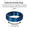 Despora - Anxiety Ring - (Glitter) - Stress Ring - Fidget Ring - Draaibare Ring - Spinning Ring - Spinner Ring - Blauwkleurig RVS - (20.00 mm / maat 63)