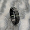 Despora - Anxiety Ring - (Glitter) - Stress Ring - Fidget Ring - Draaibare Ring - Spinning Ring - Spinner Ring - Zwartkleurig RVS - (16.75 mm / maat 53)