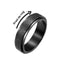Despora - Anxiety Ring - (Glitter) - Stress Ring - Fidget Ring - Draaibare Ring - Spinning Ring - Spinner Ring - Zwartkleurig RVS - (16.75 mm / maat 53)