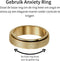 Despora - Anxiety Ring - (Glitter) - Stress Ring - Fidget Ring - Draaibare Ring - Spinning Ring - Spinner Ring - Goudkleurig RVS - (22.00 mm / maat 69)