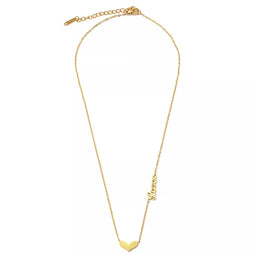 Despora - Ketting - Hartjes ketting - Hartjes ketting voor liefde - Hartje - Koppelketting - Ketting dames - Ketting Dames Zilver - Valentijn- Liefdes Cadeau - Goudkleurig (Lovers)