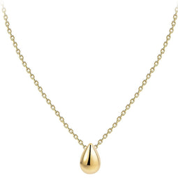 Despora Ketting met druppel - Ketting met hanger - (Zilver 925) Gold-Plated