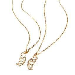Despora - Vlinder Vriendschapsketting - Vlinder Vleugels - Vriendschap Cadeau - Vlinders RVS goudkleurig
