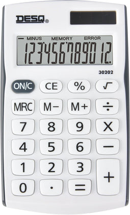 DESQ® | Mobile Rekenmachine | 12 Cijfers | Wit | New Generation