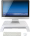 DESQ® | Monitorverhoger | 2 Hoogte Standen | Lade | Wit Hoogglans