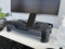 DESQ® Monitorverhoger | Tablet Houder | 3 Hoogte Standen | Opberglade | Xlarge | Zwart