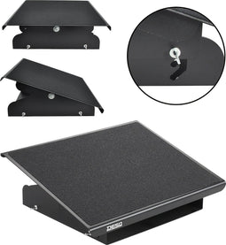 DESQ® Voetensteun 60078 | 3 Hoogte standen | 0-30° | Metaal | Heavy Duty | Rubberen Antislipmat | Zwart