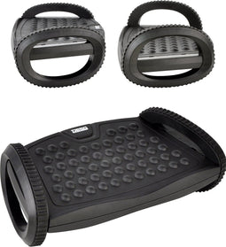 DESQ Voetensteun-schommel 60080 | 2 hoogte Standen | Noppen oppervlak | Zwart