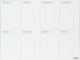 DESQ® Weekplanner | Magnetisch | Aluminium Ultra Thin Frame | 45 x 60 cm