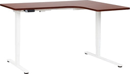 DESTINES - Elektrisch bureau - Donkerhout/Wit - Rechts - Vezelplaat