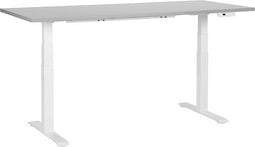 DESTINES - Elektrisch Verstelbaar bureau - Grijs/Wit - 180 cm - MDF
