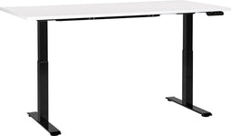 DESTINES - Elektrisch Verstelbaar bureau - Wit/Zwart- 160 cm - MDF