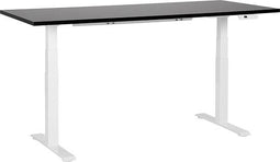 DESTINES - Elektrisch Verstelbaar bureau - Wit/Zwart - 180 cm - MDF