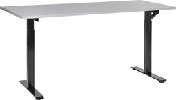 DESTINES - Verstelbaar bureau - Grijs/Zwart - Spaanplaat