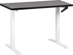 DESTINES - Verstelbaar bureau - Zwart/Wit - 120 x 72 cm - Spaanplaat