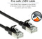 ACT Zwarte 2 meter LSZH U/FTP CAT6A datacenter slimline patchkabel snagless met RJ45 connectoren DC7902