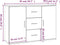 vidaXL - Dressoir - 91x29,5x65 - cm - bewerkt - hout - sonoma - eikenkleurig