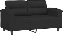 vidaXL - Tweezitsbank - 120 - cm - microvezelstof - zwart