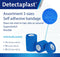 Detectaplast Pleisterset 7st, zelfklevend verband voor wonden en verrekkingen, steriele blauwe pleisterrol voor voedselverwerking, volgens HACCP en BRC, waterdicht