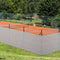 Detex Balkonscherm 1.4x10m – 50 Kabelbinders UV-Bestendig – Grijs Wit