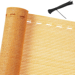Detex Balkonscherm 1x10m – Incl. 50 Kabelbinders UV-Bestendig - Beige