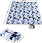 DETEX Picknickkleed 200x200cm XXL Waterdicht Geïsoleerd Opvouwbaar Blauwe ruiten