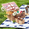 DETEX Picknickkleed 200x200cm XXL Waterdicht Geïsoleerd Opvouwbaar Blauwe ruiten