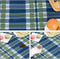 DETEX Picknickkleed 200x200cm XXL Waterdicht Geïsoleerd Opvouwbaar Blauwe-Ruiten