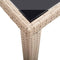 vidaXL - Tuintafel - 123x60x74 - cm - poly - rattan - beige