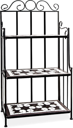 Deuba Etagere Mozaïek 3 Niveaus - 115x58x30cm Metaal – Orientaal