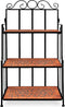 Deuba Etagere Mozaïek 3 Niveaus - 115x58x30cm Metaal – Terracotta