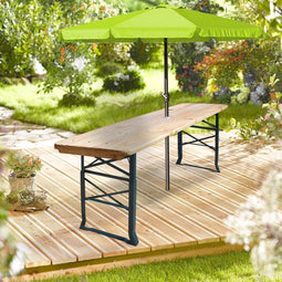 Deuba Houten Tafel – Vouwbaar & Hoogte Verstelbaar – 170x50x75cm Bruin