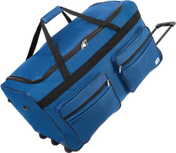 Deuba XXL Reistas Donker blauw met trolley-functie 3 wielen 160 LITER 85x43x44cm