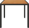 vidaXL Tuintafel met acaciahouten blad 150x90x75 cm poly rattan zwart