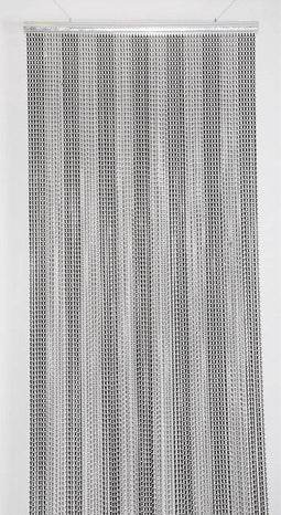 Deurgordijn alu Chain 100x230cm zwart/grijs, 78s