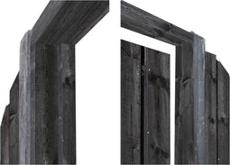 Deurkozijn met aanslagligger zwart gespoten 210 x 90-150 cm